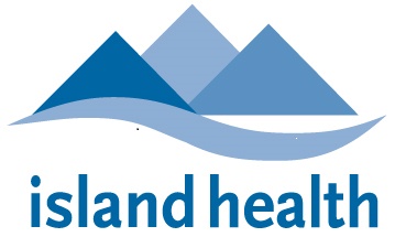Island Health with 3 mountains and wave